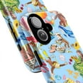 thumbnail image 2 of Curious Monkey Adventure Collage Phone Case for iPhone 16 15 14 13 12 11 Pro Max – Colorful Cartoon Design, Shockproof Protective Cover, 2 of 6