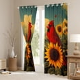 thumbnail image 3 of Feelyou Kawaii Rustic Bird Black Out Curtains, 3D Vintage Sunflower Curtains Pack of 2 (42x63 Each), Teens Boys Girls Kids Bedroom Curtains, Blackout Curtains Room Decor, 3 of 6