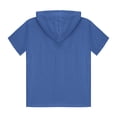 thumbnail image 4 of Camiseta de manga corta con capucha informal de color liso para niños de 3 a 13 años, 4 of 8