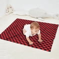thumbnail image 2 of Red and Black Checkerboard Pattern Blanket,Comfortable Soft Flannel Throw Blanket,All Season,Warm Lightweight Blankets for Sofa Bed Couch Living Room Chair,30"x40", 2 of 4