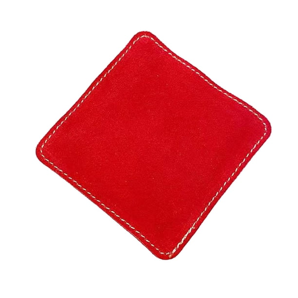 Toalla de taco de billar portátil con absorción de agua de 9,5 cm x 9,5 cm. Toalla para club de billar. Rojo