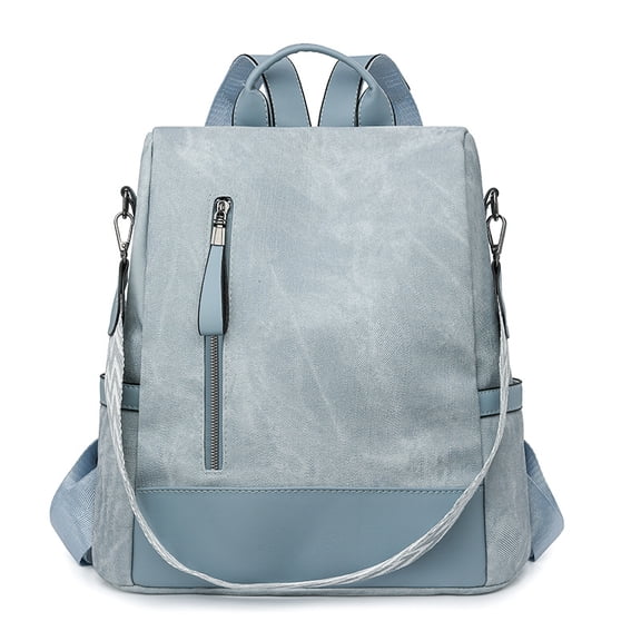 PRIYAL Leather Laptop Backpack for Women, Work Travel Bag, Teacher Nurse Convertible Backpack Purse