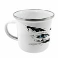 thumbnail image 2 of Animal Steel Camping Mug, Big Cat Face Pet with Whiskers with Dark Shadow Hand Drawn Image Print, Printed Thermal Cup for Camping and Outdoor Activities, by Ambesonne, 2 of 2