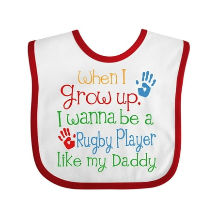 

Inktastic Rugby Player Like Daddy Gift Baby Boy or Baby Girl Bib