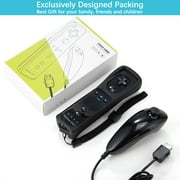 LUXMO Wii Remote Controller Motion Plus and Nunchuck for Wii/Wii U Console Video Games