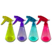 Small Empty Spray Bottles 12oz PET Plastic for Hair, Pet, Plant Mist Sprayer, 4-pack