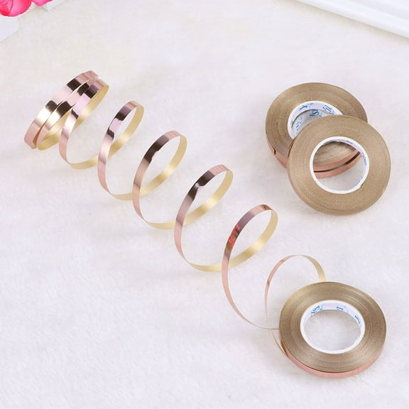 5PCS 10m Rose Gold Ribbon Gift Ribbon Curling Ribbon For Gift Present Souvenir Crafts