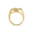 thumbnail image 3 of 10kt Yellow Gold Mens Round Diamond Horseshoe Ring 1/4 Cttw, 3 of 4