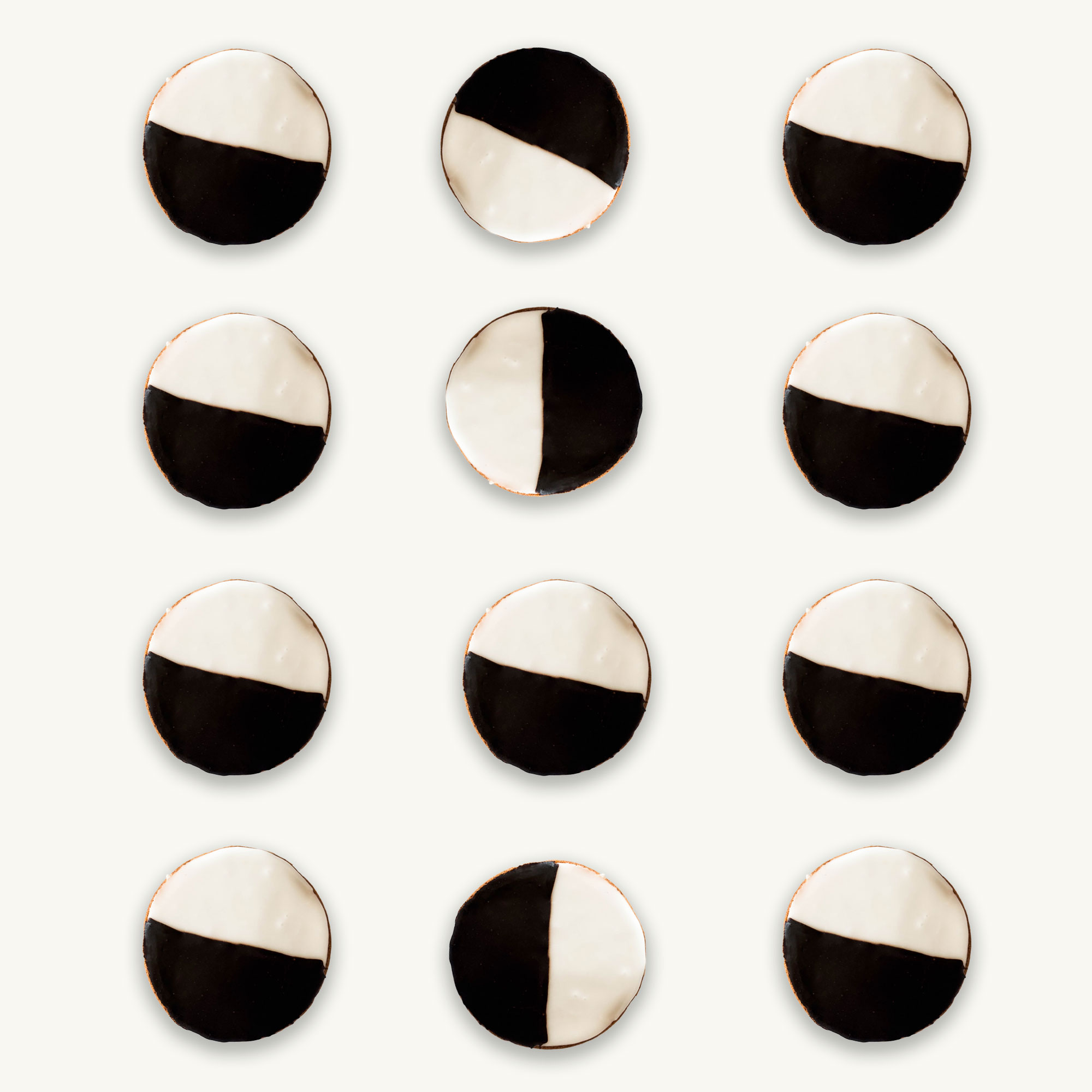 Black and White Cookies (12pk) - Individually Wrapped - Gourmet New York City Style - Cotton Candy (1.6oz) - Rainbow Candy Coated Popcorn (2oz) - 14 items