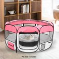 thumbnail image 3 of HOBBYZOO 36" Portable Foldable 600D Oxford Cloth & Mesh Pet Playpen Fence with Eight Panels Pink, 3 of 10
