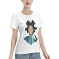thumbnail image 2 of Jean Michel Basquiat Womens Summer Cotton Short Sleeve T Shirts Top,Fashion Crewneck Graphic Tee Outfits, 2 of 5