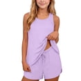 thumbnail image 7 of Hellosay Swimsuit with Shorts for Girls 2 Piece Tankini Ruched Swimwear with Pockets Vacation Bathing Suit Size 5-15, 7 of 7