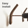 thumbnail image 3 of 2Pack Wood Hooks Wall Mounted, Minimalist Easy Install Natural Real Walnut Cute Mid Century Modern Simple Rustic Boho Home Foyer Entryway Decor, for Hanging Hat Cap Bag Coat Towel Clothes, 3 of 7