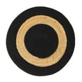 thumbnail image 6 of · REDEARTH · Cylindrical Pouf Foot Stool Ottoman - Jute Braided Pouffe Poof Accent Sitting Footrest for The Living Room, Bedroom, Nursery, Patio, Lounge & Other Rooms (14.5”x14.5”x16”; Black Natural), 6 of 8