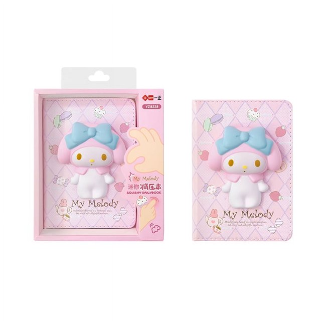 Lindo Sanrioed Kuromied Hello Kittied de alta calidad, papelería, juguete blando, cuaderno Sanrioed para regalo de niños