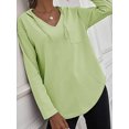 thumbnail image 4 of Liacowi Women Waffle Sweatshirts Solid Color Loose Casual Hoodies Pullovers Long Sleeve Tops Streetwear, 4 of 9