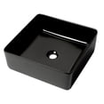 thumbnail image 4 of Pemberly Row Black Matte 16" Modern Square Above Mount Ceramic Sink, 4 of 5