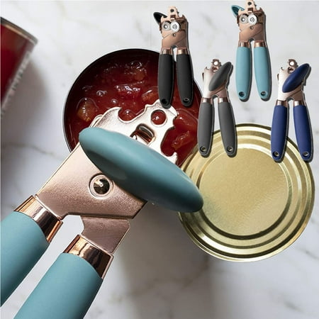 

Vnanda Can Opener No-Trouble-Lid-Lift Manual Handheld Can Opener with Magnet Smooth Edge Safe Cut for Beer/Tin/Bottle Big Turning Knob Anti-Slip Handle Good for Seniors with Arthritis