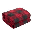 Dearfoams 3Piece Red and Black Check Quilt Set for Teens Adults
