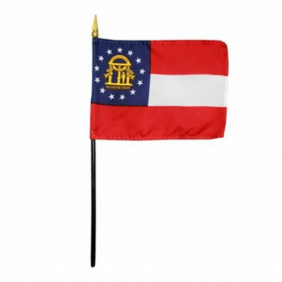 Annin Flagmakers 151150 4 x 6 inch Eb Georgia 2003 Mounted, Pack Of 12