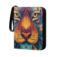 thumbnail image 2 of Game Card Storage Bag Collectible Trading Card Albums The 4-Pocket Card Binder With 50-Page Sleeve Can Hold 400 Game Cards Colorful Tiger, 2 of 6