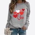 thumbnail image 2 of Amzcrzy Sweat-Shirt pour Femmes Col Rond Manches Longues Chemises de la Saint-Valentin Graphiques Amusants Légers Amples Chandail de Vacances, 2 of 3