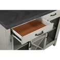 thumbnail image 6 of Steve Silver Hyland Stone Gray and Charcoal Wood 7-Piece Dining Set with Server, 6 of 13