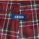 thumbnail image 4 of Pantalón de dormir para hombre IZOD de felpa sedosa, cuadros rojos y verdes, talla S, 4 of 5