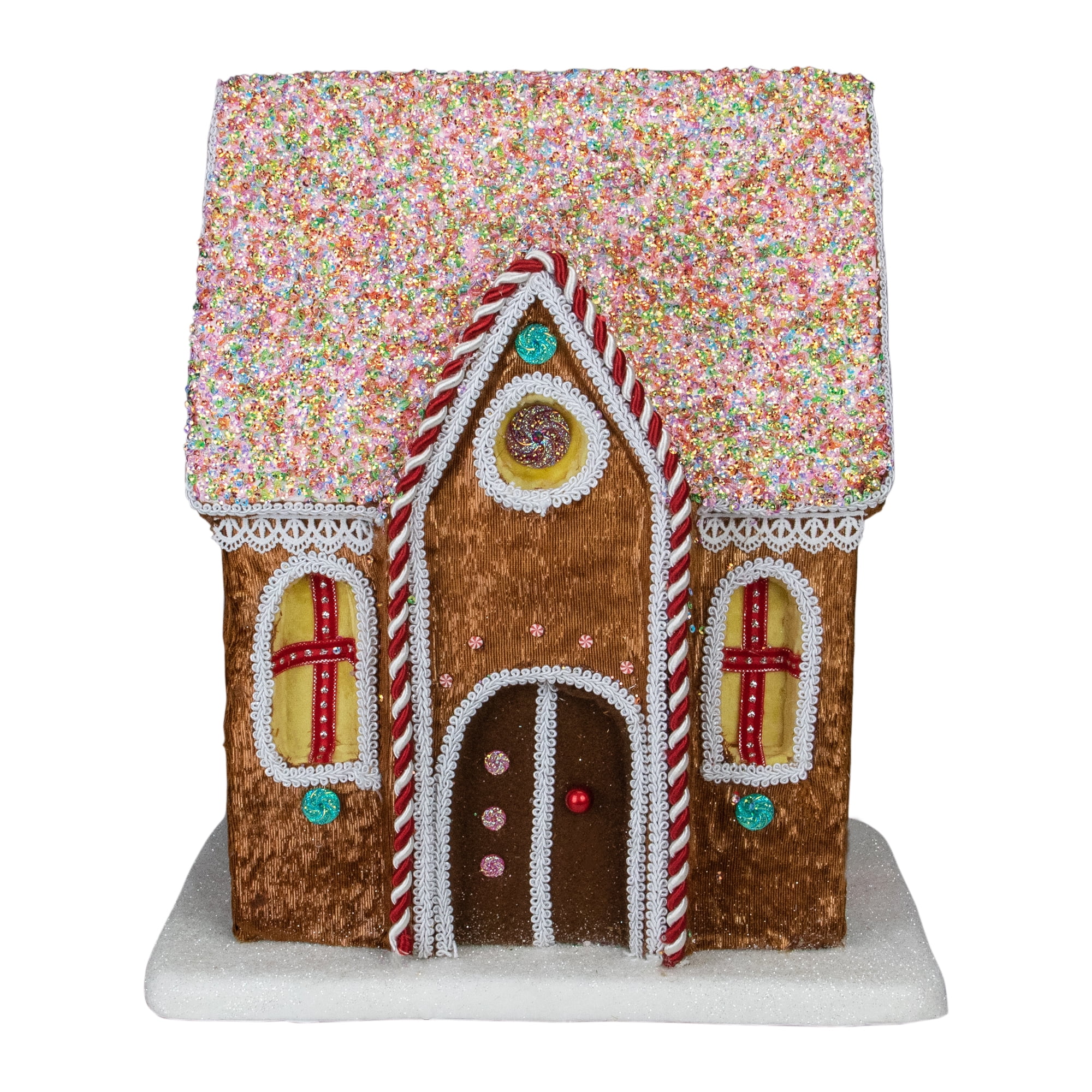 14.5" Gingerbread Kisses Christmas Gingerbread House