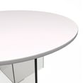 thumbnail image 6 of LeisureMod Valore Series Modern Side Table with Round Tabletop and Sturdy Acrylic Cross Base for Living Room and Bedroom in White (28 inch), 6 of 8