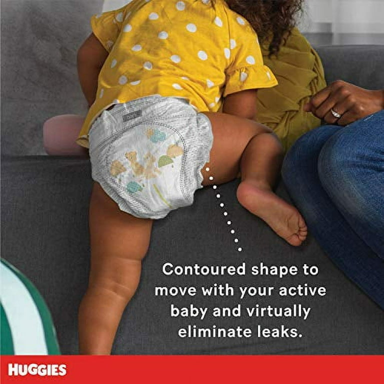 HUGGIES Baby Diapers Size 7 Ct Little Movers, White, 80 Count