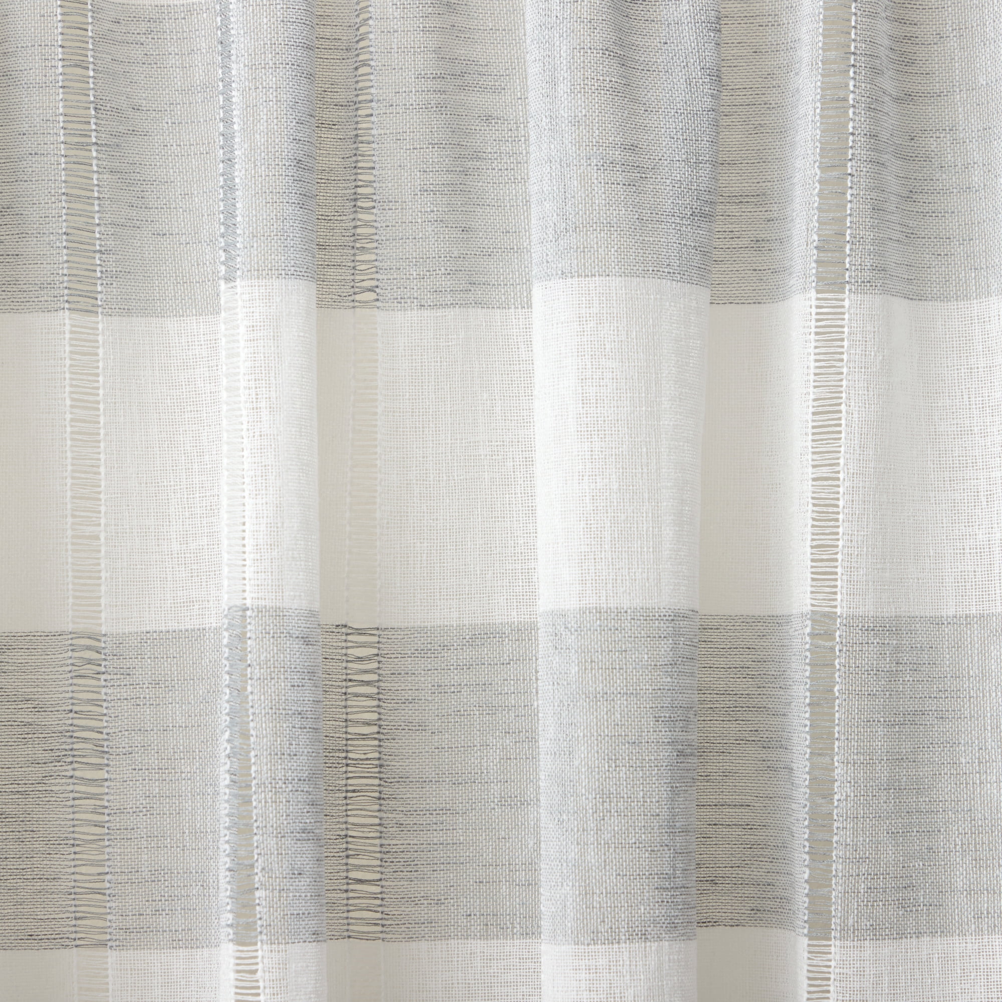 TOWN & COUNTRY BASICS Pax Semi-Sheer Stripe, Light Filtering Indoor Curtains 2-Pack Grey/White, 50"x96"