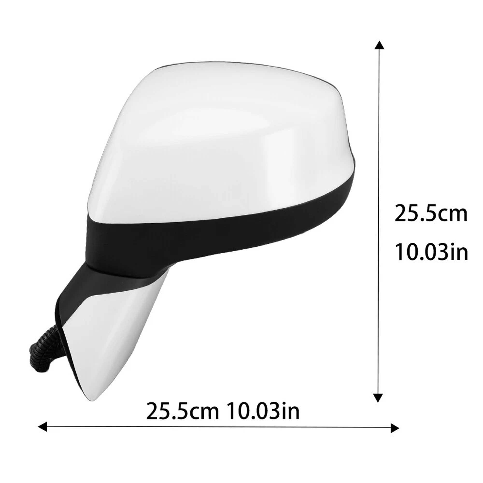 MZORANGE Left Driver 3Pin White Side Mirror Assembly For Honda Civic 2012 2013 2014 2015