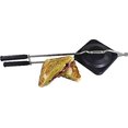 thumbnail image 2 of WhopperIndia - Platos antiadherentes de aluminio antiadherentes para estufa, sándwiches tostados, para bandeja de desorden, color negro, 16 x 6 pulgadas, 2 of 5