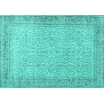 thumbnail image 1 of Ahgly Company Machine Washable Indoor Rectangle Persian Turquoise Blue Traditional Area Rugs, 5' x 7', 1 of 4