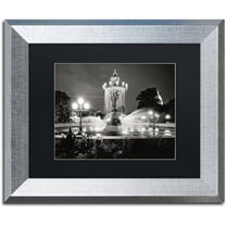 Trademark Fine Art "Bartholdi Park" Canvas Art by Gregory O'Hanlon Black Matte, Silver Frame