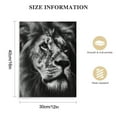 thumbnail image 2 of Nawypu  King of The Jungle Lion in Shadows Black and White Photography Canvas Wall Art, 2 of 5