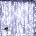 thumbnail image 5 of Luz de cortina solar 280 LED 9.8x9.8ft con control remoto para patio jardín pabellón fiesta boda, 5 of 5