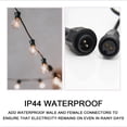 thumbnail image 4 of Outdoor String Lights - Connectable Dimmable LED Patio Lights with Globe Bulbs, Hanging Lights, 4 of 8