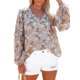 thumbnail image 3 of VISgogo, camiseta de gasa de manga larga para mujer, estampado Floral, jerséis casuales elegantes con cuello en V, Tops de oficina, ropa de calle VISgogo moda, 3 of 7