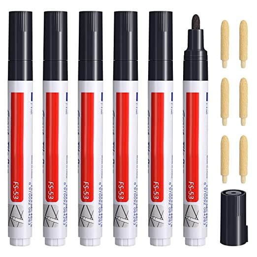 6 Pieces Tile Grout Pen Restore Kitchen Bathroom Wall Marking Painting Restore Floor Marker DIY Repair Tiling Seam Marking Professional Decorating Beige