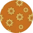 thumbnail image 1 of Ahgly Company Machine Washable Indoor Round Transitional Orange Red Orange Area Rugs, 7' Round, 1 of 7