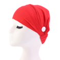 thumbnail image 1 of Red Heardband 1 Pcs Solid Color Headband Anti Slip Buttons Head Doctor Kerchief Hat, 1 of 4