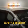 thumbnail image 3 of Xprite Rooftop Emergency Strobe Light bar with Magnetic Base High-Visibility LED Beacon for Vehicles Safety and Security Solution White & Amber, 3 of 6