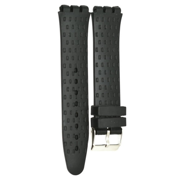19MM BLACK SOFT SILICONE RUBBER SPORT WATCH BAND STRAP FITS SWATCH S540