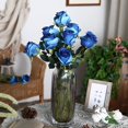 thumbnail image 3 of Artificial Flowers 10 PCS Silk Roses with Long Stems Faux Realistic Roses for Wedding Bouquets Table Centerpieces Party Home Decor(Champagne), 3 of 4