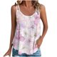 thumbnail image 2 of Puntoco Camisetas básicas sin mangas para mujer Camiseta sin mangas holgada informal de verano con cuello redondo y estampado a la moda para mujer, 2 of 5