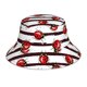 thumbnail image 1 of Balery Ladybugs on Black and White Striped1 Sombreros para el sol para hombre y mujer, sombrero de pescador con UPF 50+, 1 of 6