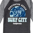 thumbnail image 3 of Instant Message - Surf City - Toddler & Youth Raglan Graphic T-Shirt, 3 of 7