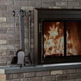 thumbnail image 4 of 5-Piece Bronze Fireplace Tools Set with Crook Handles (F-1614), 4 of 9
